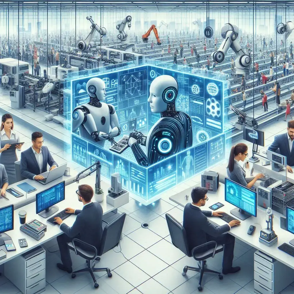 Humanos conviviendo en el espacio de trabajo con IA