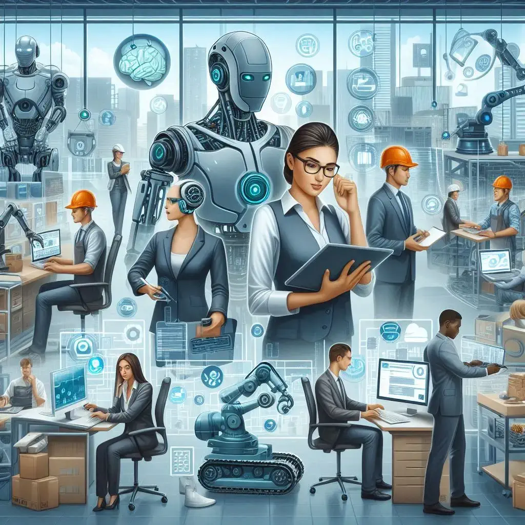 Humanos conviviendo en el espacio de trabajo con IA