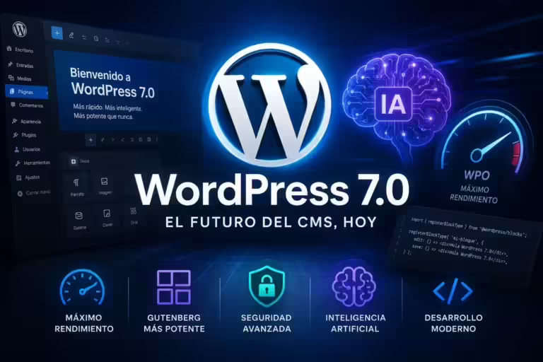 WordPress 7.0 ya está aquí: más rápido, inteligente y profesional