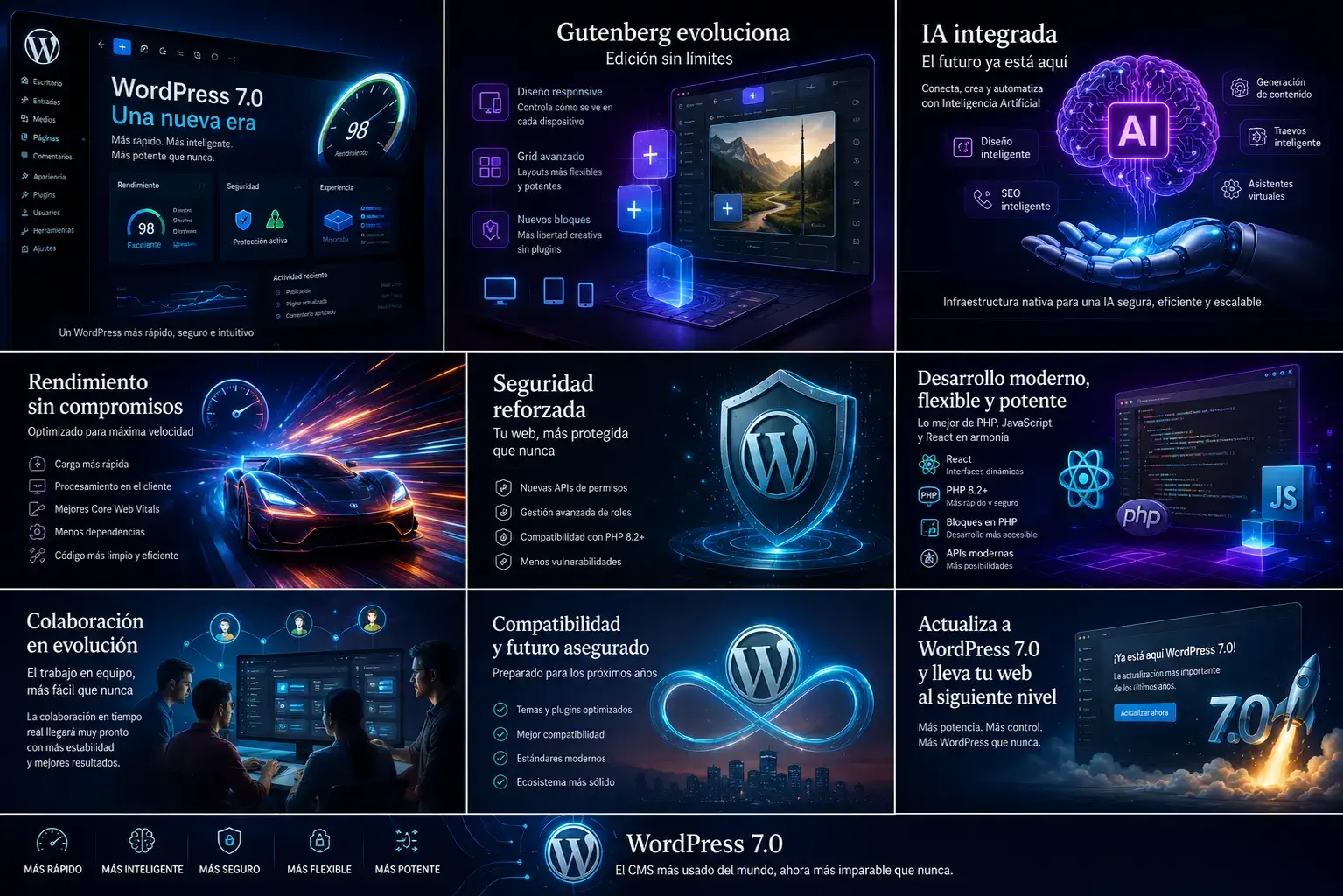 WordPress 7.0 rendimiento + IA
